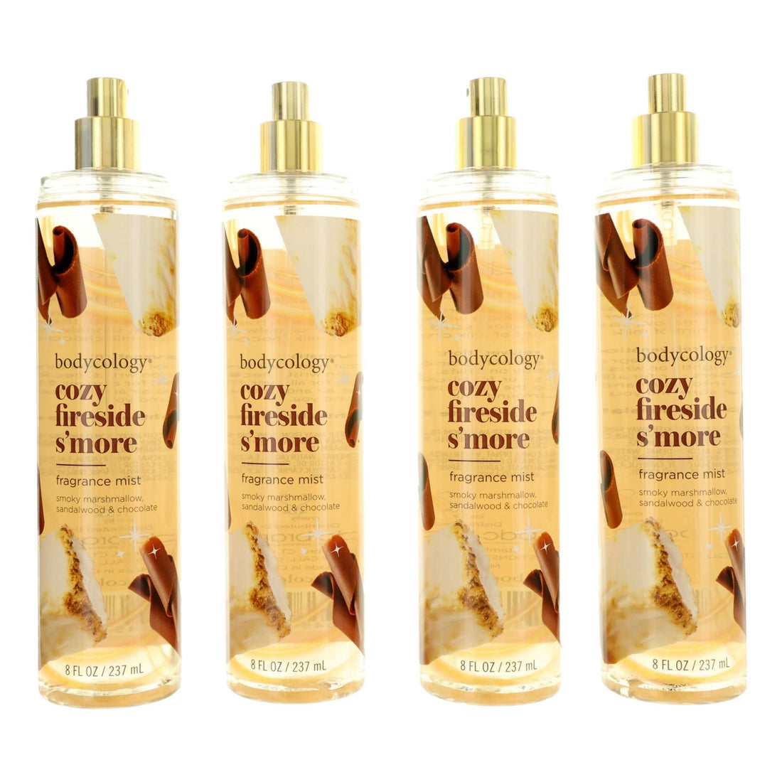 Cozy Fireside S'more by Bodycology, 4 Pack 8oz Fragrance Mist women