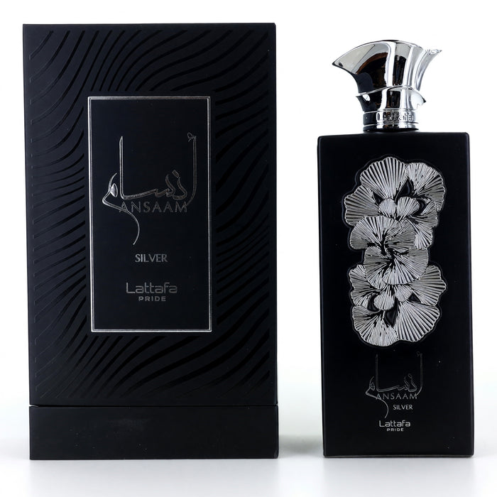 Ansaam Silver by Lattafa, 3.4 oz EDP Spray for Unisex